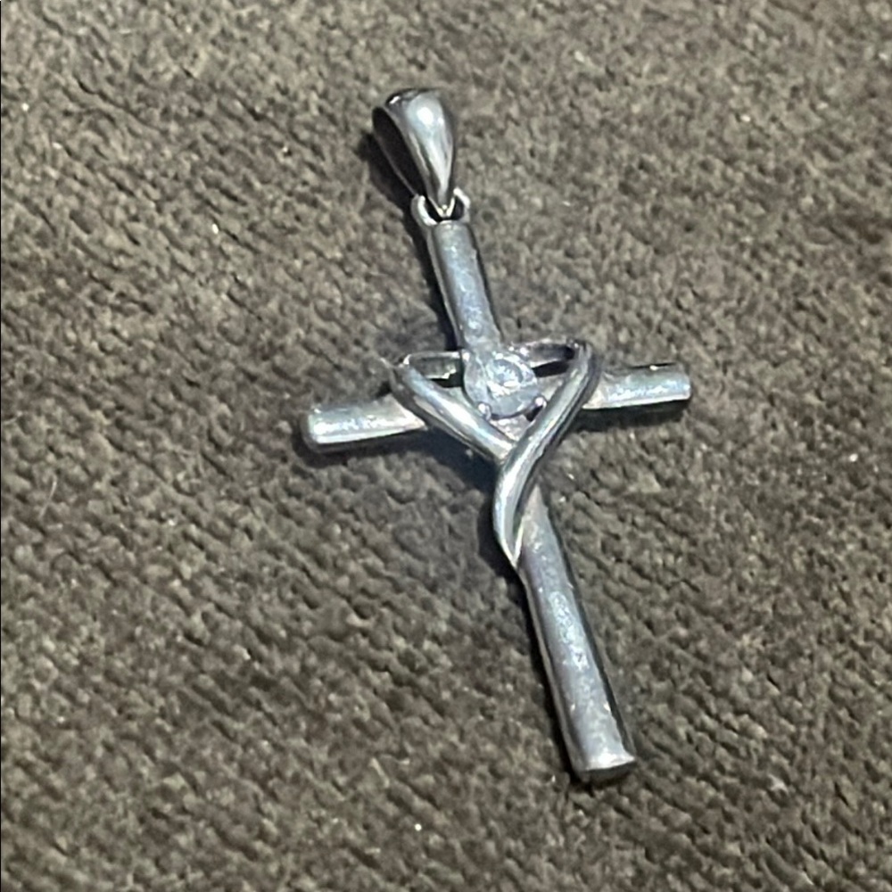 .925 Sterling CRUCIFIX PENDANT real solid Silver Fine Jewelry Vntg 1990’s